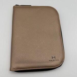 Halston Zip Around Travel Jewelry Organizer Case Faux Leather Storage Portfolio